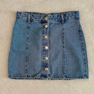 Button up jean skirt